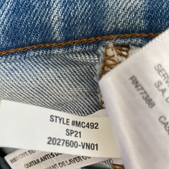 Madewell The Perfect Vintage Jean in Coffey Wash: Worn-In Edition Raw Hem 31 - Picture 7 of 9